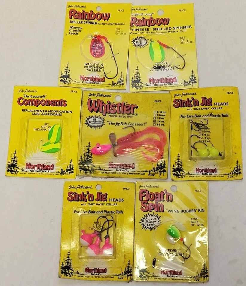 9 aparejos de pesca Northland Northland plantillas de pie ganchos pesas nuevo stock antiguo Foto 1 de 4