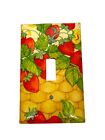 Vintage Sierra Electric STRAWBERRIES BASKET Light Switch Cover Plate Plastic