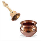 Jgs Copper Lota Kalash And Brass Garura Bell Ghanti For Pooja And Temple 200 Ml