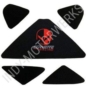 C7 CORVETTE TRUNK LID LINER W/ RED JAKE RACING SKULL EMBROIDERED EMBLEM 5 PC - Picture 1 of 7