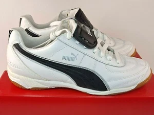 Puma Boca Indoor IT Mens Indoor Soccer Leather White Black Gum 100411-09 Women's - Foto 1 di 10