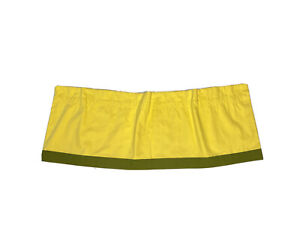 1 Vintage Wide Custom Handmade Valance Curtain Luxury Yellow Green Retro Bright