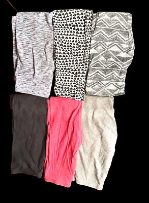 Lote de 6 Leggings Femininas Tamanho 14 Comprimento 24”-29” Old Navy So Faded Glory - Imagem 1 de 4