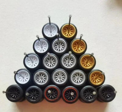 40x Felgen Räder Rad Radsatz Gummireifen Hot Wheels / Matchbox / MiniGt- 10x4Set - Bild 1 von 4