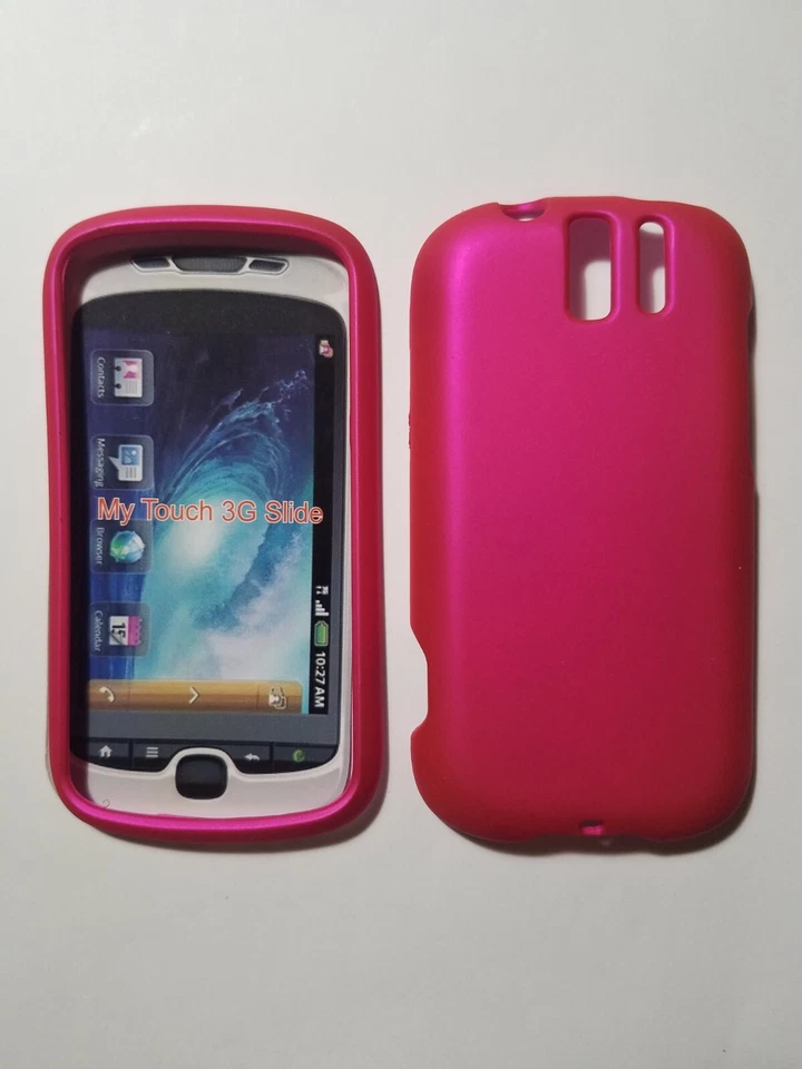 Raro Magneta Rosa HTC Mytouch 3G Deslizable A Presión Estuche Deslizante Cubierta Protección Foto 1 de 2