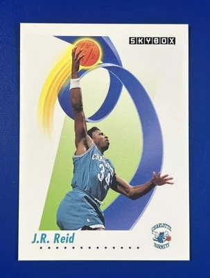 1991-92 SkyBox Basketball J.R. Reid Charlotte Hornets #32 - Image 1 of 2
