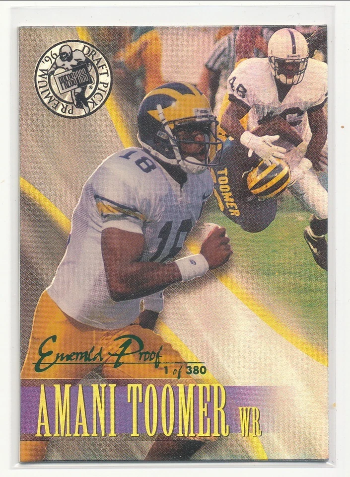 1996 Press Pass Amani Toomer Emerald Proof RC /380 - Image 1 of 1