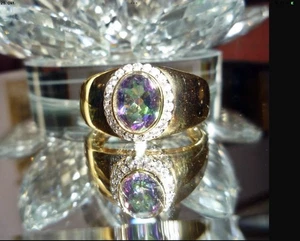 Ring 925 Steringsilbe Mystik Topas mit Zirkonia Neu  - Bild 1 von 4