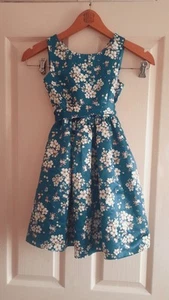 John Lewis Girls Summer Dress Floral Pattern Age 7 Petticoats Party Wedding - Picture 1 of 11