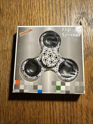 METALLIC Soccer Flip Fidget Spinner - Image 1 of 2