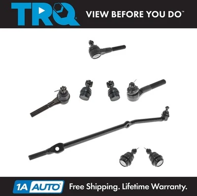 TRQ 8 pc Kit Inner Outer Tie Rod End Upper Lower Ball Joint Set for Jeep XJ MJ - Image 1 of 4