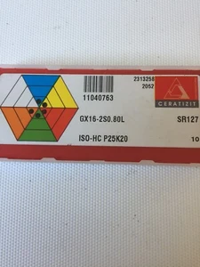 Ceratizit - 10 x nuevos insertos de ranurado de carburo GX16-2S0,80L SR127 - Imagen 1 de 2