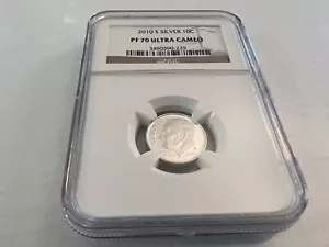 2010-S SILBER ROOSEVELT DIME NGC PF70 ULTRA CAMEO "BROWN LABEL" TOP POP - Bild 1 von 4