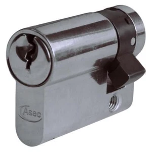AS11875 - Medio cilindro Asec Euro con leva ajustable - 5 pines - 40 mm (30/10) NP - Imagen 1 de 1