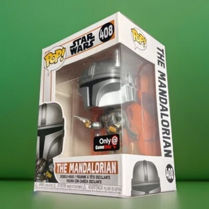 Funko Pop Star Wars THE MANDALORIAN (Jetpack W/Blaster) #408 Gamestop Exclusive - Picture 1 of 7