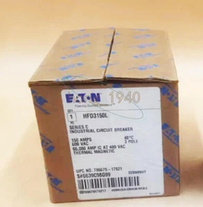1PCS New Eaton HFD3150L Circuit Breaker 3P 150A 600V HFD 3150L - Picture 1 of 1