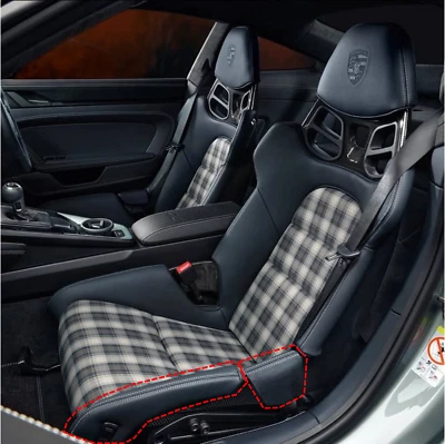 CUBIERTA ASIENTOS DEPORTIVOS PORSCHE 911 918 GT2rs GT3/GT3rs GT4rs costuras blancas dhl Foto 1 de 4