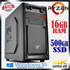 Amd Ryzen 5 5600g 16gb Ram 500gb Ssd Video Editing Computer Desktop System Pc