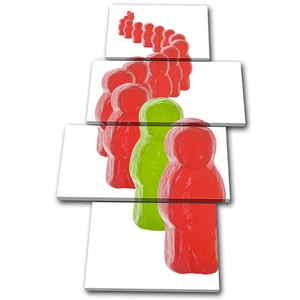 Per Cameretta Bambini Gelatina Bambini MULTI TELA WALL ART Quadro Stampa VA - Foto 1 di 1