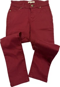 Copper Key Little Girls Pants Burgundy Red Skinny Large NEW - Picture 1 of 9