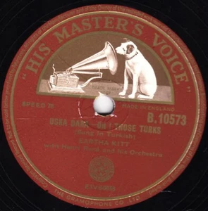 Sensuale Eartha Kitt 78 Uska Dara Oh! Those Turca / Due Lovers UK Hmv B 10573 V+ - Picture 1 of 1