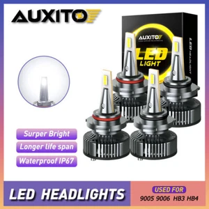 AUXITO 80000LM White LED Headlight Bulbs Combo Kit High 9005 & 9006 Power 72W US - Imagen 1 de 22