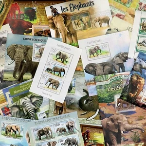 Stamp Collection Elephants 20+ Different Sets Topical Stamps MNH Sets - Picture 1 of 5