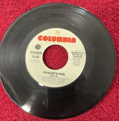 Pavlov's Dog Julia 1975 7" 45 White lable promo Mono Stereo - Image 1 of 2