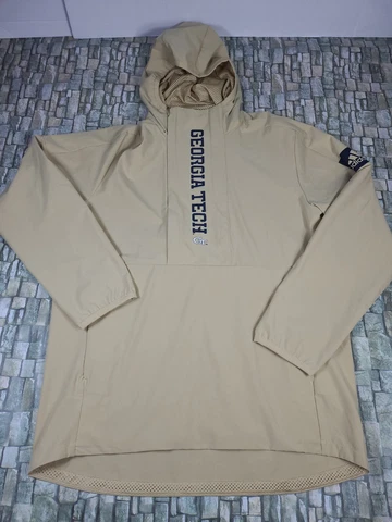Adidas GA Tech Yellow Jackets  team issue run windbreaker anorak pullover sz S Cover