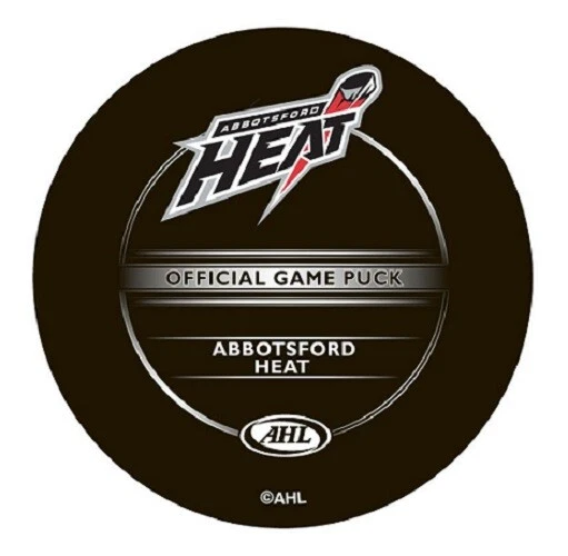 GAME PUCK - AHL ABBOTSFORD HEAT 2010-2011 OFFICIAL - #EL - Image 1 of 1