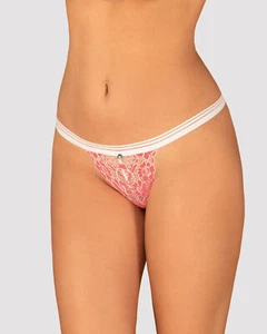 Obsessive Lingerie Bloomys Sexy Pink Thong G-String - Picture 1 of 6