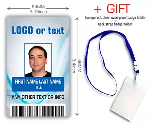 MASSGESCHNEIDERTE PVC PLASTIC CARD MITGLIEDSCHAFT MITARBEITER ID ABZEICHEN PERSONALISIERTE KARTE - Bild 1 von 1