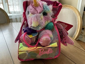 Barbie Unicorn  Doctor Set Pastel Pink Tie Dye Back Pack Lights Up NEW - Picture 1 of 6