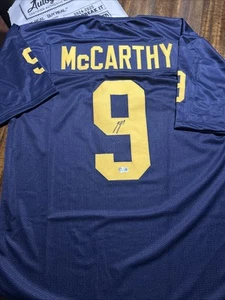 JJ McCarthy Signed Custom Michigan Wolverines Jersey Beckett W Hologram - Picture 1 of 9