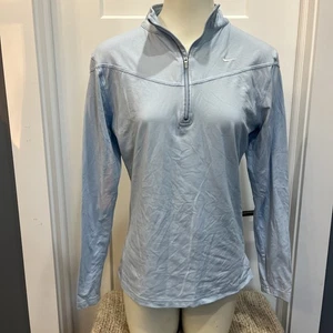 NIKE DRI-FIT Women 1/4 Zip Stand Collar Breathable Athletic Pullover Size Large - Picture 1 of 9