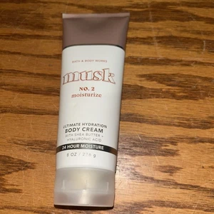 Bath & Body Works Musk No. 2 Moisturize Body Cream full size 8oz ret.Barely Used - Picture 1 of 6