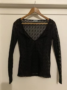Kookai Black Lace Top Size 34 - Picture 1 of 10