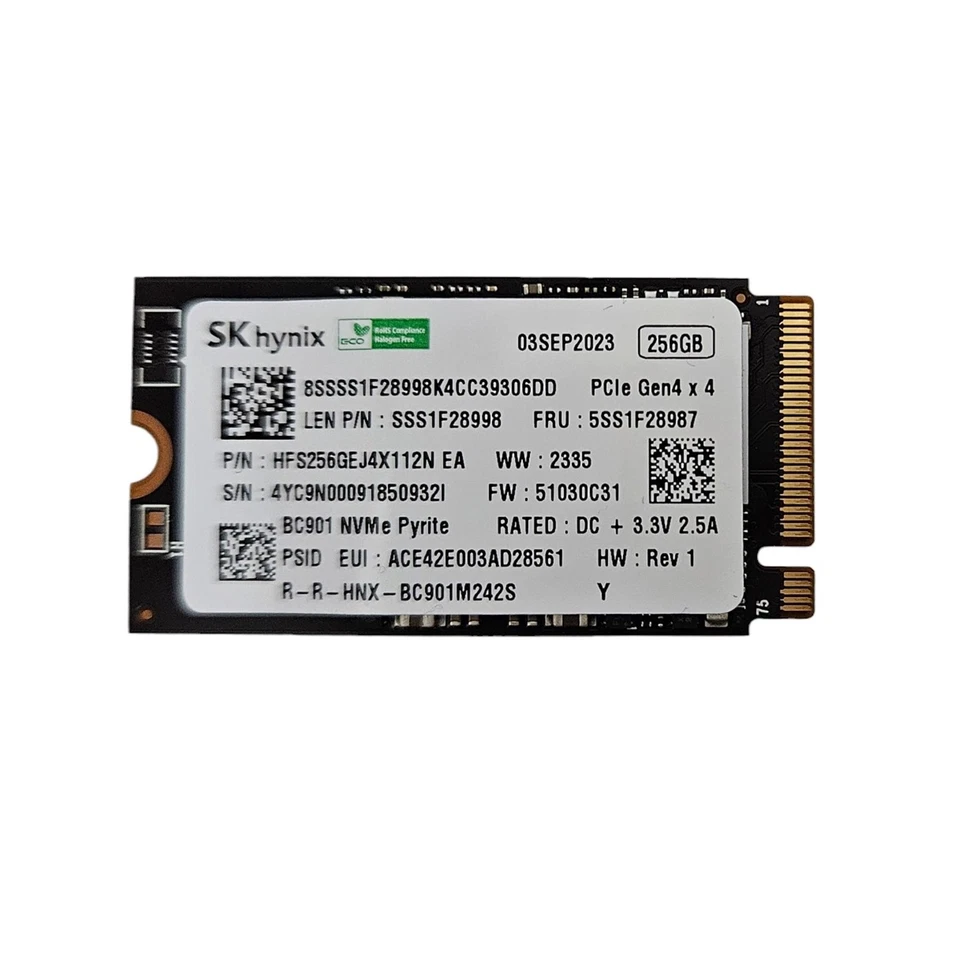 Neues Angebot256GB SSD NVME SK hynix BC511 PCIe 3.0 M.2 2242