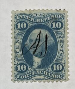 Us #R35v 10c blue Wash. 1862-71 “Foreign Exchange” reven. Used-$14 Scv