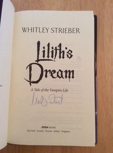 SIGNED by Whitley Streiber - Lilith's Dream A Tale of Vampire Life HC 1st + Pic - Picture 1 of 11
