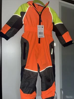 Softshell Overall jako-o neon gelb / orange / Dunkelblau grösse 80/86  neu - Bild 1 von 4