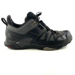 Salomon X Ultra 4 GTX Men's 9.5 Hiking Shoes Gray Black Athletic Sneakers - Picture 1 of 23