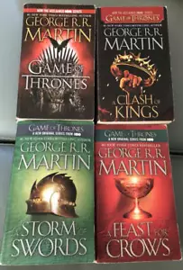 George R.R. Martin Game of Thrones Bks 1-4 Fantasy Fiction Song of Ice & Fire - Foto 1 di 3