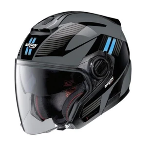 CASCO MOTO SCOOTER JET DEMI JET NOLAN N40.5 06 CROSSWALK 34 SLATE GREY BLUE XL - Picture 1 of 1