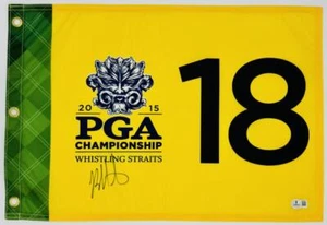 BUBBA WATSON SIGNED 2015 PGA CHAMPIONSHIP GOLF PIN FLAG AUTOGRAPH MASTERS BAS K5 - Picture 1 of 2