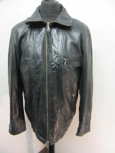 VINTAGE MARLBORO LEATHER HIGHWAYMAN MOTORCYCLE JACKET SIZE XL + QUILT LINER - Picture 1 of 21