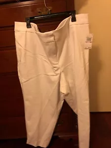 Michael Kors White Cotton Blend Cropped Pants Size 22W - Picture 1 of 1