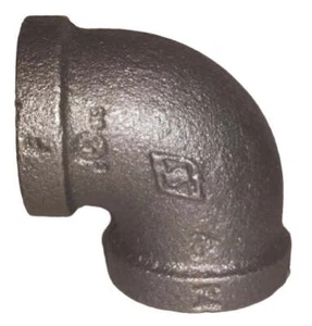 "CODO HEMBRA DE HIERRO MALEABLE NEGRO 90° BSPT - TALLAS 1/4"" A 4"" - Imagen 1 de 12