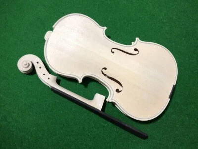 1x White violin unfinished violin  maple wood 4/4 High quality New + violin neck - Image 1 of 4