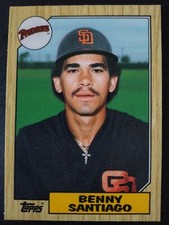 Benito Santiago Rookie Card (RC) - San Diego Padres - 1987 Topps Baseball #109T